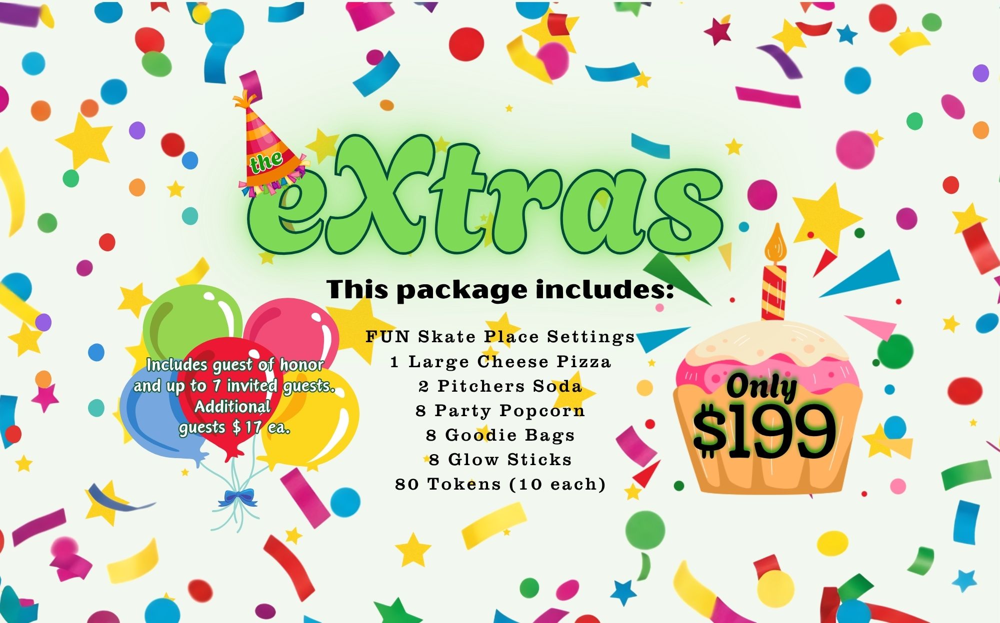 the eXtras party package